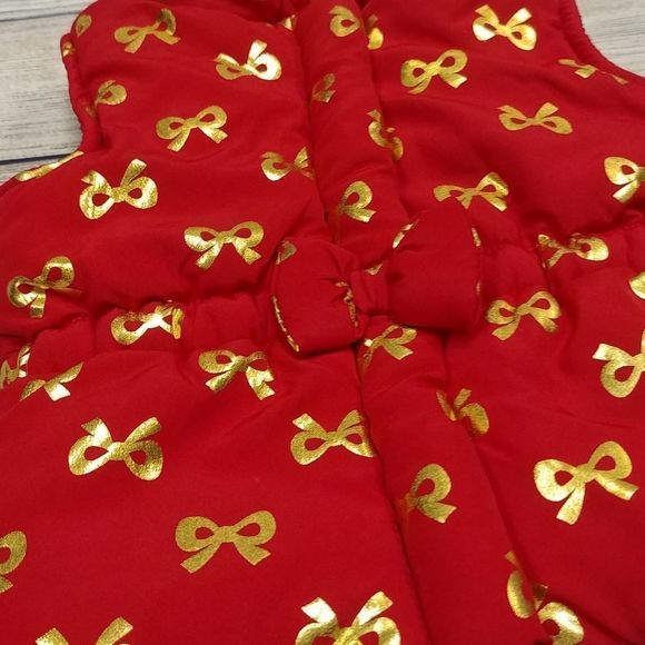 Healthtex Red Bow Puffer Vest - Picture 2 of 4